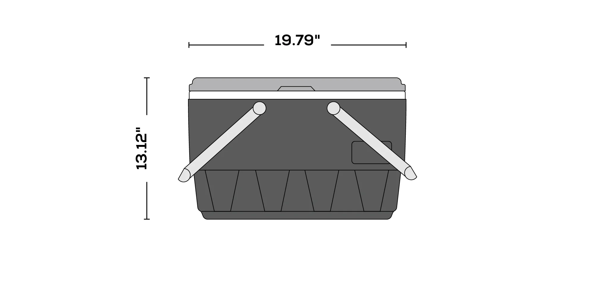 Igloo Cooler - Retro Picnic Basket 25 Quart Cooler - Size Chart