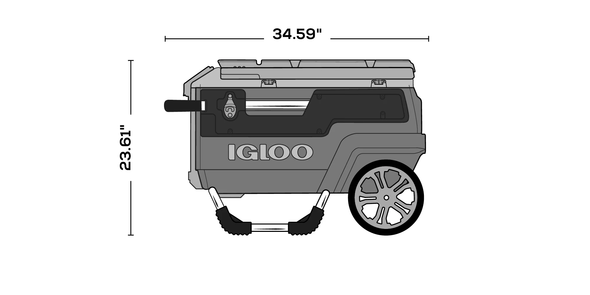 Igloo Cooler - Trailmate® Journey 70 Quart Cooler - Size Chart