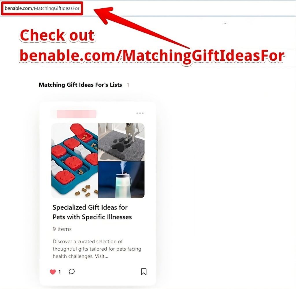 Matching Gift Ideas For - Product List
