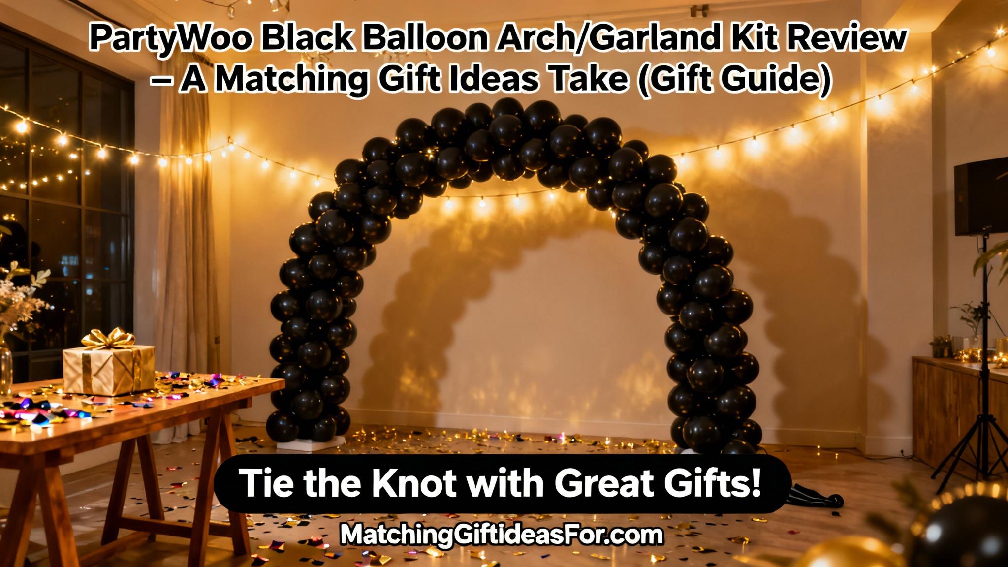 PartyWoo Black Balloon Arch/Garland Kit Review – A Matching Gift Ideas Take (Gift Guide)